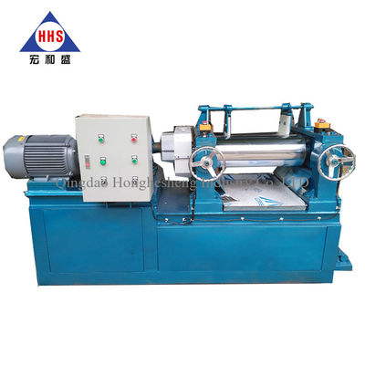 XK250 Silicone Rubber Mixing Machine 18.5KW Dia 250mm Hollow Smooth Two Roll Mill