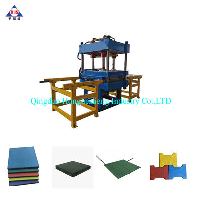 Ce Iso 200t Four Column Rubber Tile Making Machine Vulcanizing Rubber Brick Making Machine