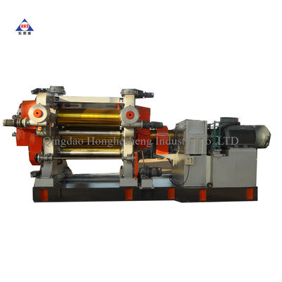 Chilled Cast Iron PLC Four Roll Calender Machine For Rubber Coating