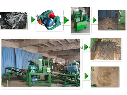 150mm Green Scrap Rubber Steel Separator Scrap Rubber Friction Separating Machine