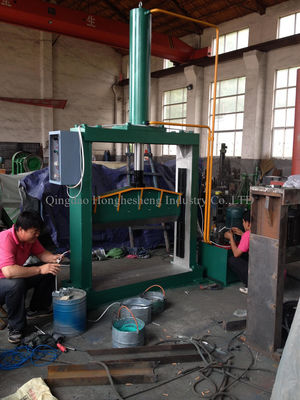12T 7.5kw Rubber Bale Cutter Non Metal Plastic Rubber Cutting Machinery