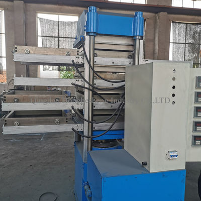 Four Layers Rubber Mat Making Machine Rubber Tile Press Electric Heating Column Type