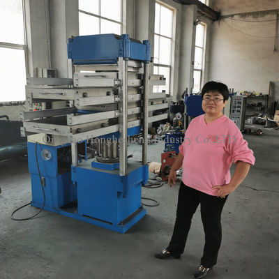 50 Ton 550*550 Paver Tile Making Machine Four Flooring Tile Rubber Mold Vulcanizer