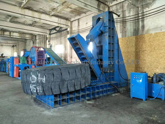 4KW TC1200 Waste Tyre Recycling Plant Used Tire Cutter Rubber Cutting Machine