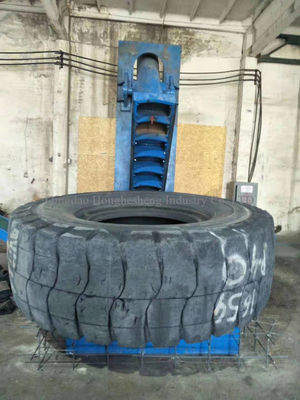 4KW TC1200 Waste Tyre Recycling Plant Used Tire Cutter Rubber Cutting Machine