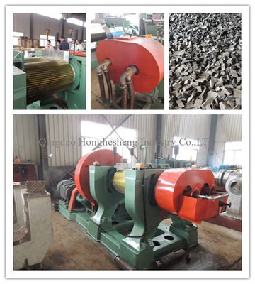 Two Roll Rubber Grinder Waste Tire Cracker Mill Rubber Crusher