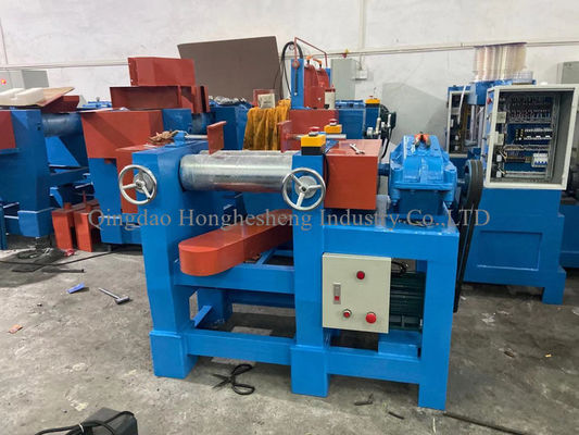 Small Two Roll Open Rubber Mixing Mill Laboratory Scale PLC Control 380V