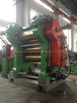 Chilled Cast Iron PLC Four Roll Calender Machine For Rubber Coating
