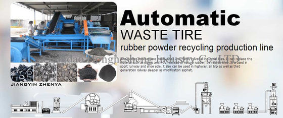 full automatic waste tire recycling equipment for rubber crumb / waste tyre recycling machinery