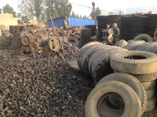 semi-automatic waste tire recycling plant / tire recycling line / waste tire recycling machine