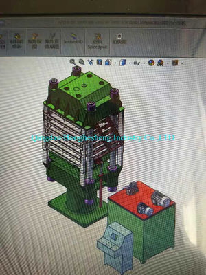 1000T 1200*1500mm 6 Layers Four Column Type Foaming Hot Press / Eva Thermo Rubber Sole Foaming Vulcanizing Machine