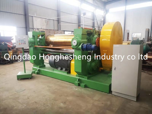 Electrical Nip Open Roll Rubber Mixing Mill Hard Toothed Adjustable 380V