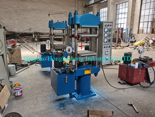 ISO CE 50 Ton Hydraulic Rubber Vulcanizing Press Machine 380*380mm PLC HIM Control