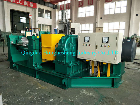 Electrical Nip Open Roll Rubber Mixing Mill Hard Toothed Adjustable 380V