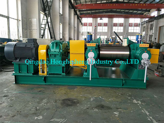 Electrical Nip Open Roll Rubber Mixing Mill Hard Toothed Adjustable 380V