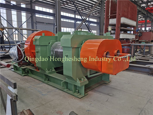 Double Roller Rubber Crusher 40 Mesh 120 Mesh For Waste Tyre Recycle