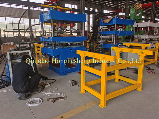 Ce Iso 200t Four Column Rubber Tile Making Machine Vulcanizing Rubber Brick Making Machine