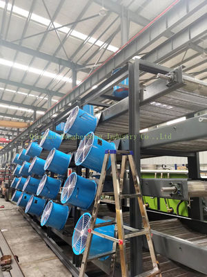 Stainless Steel Mesh Rubber Sheet Cooling Machine Hang Rod Type