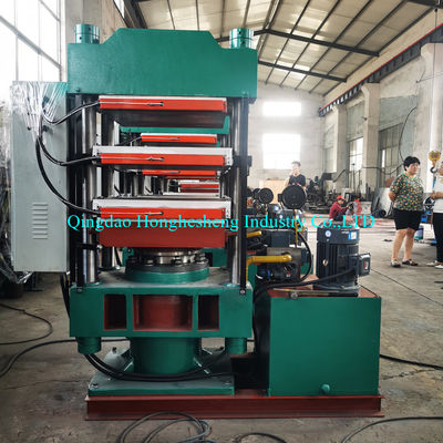 Large Flat Rubber Heating Molding Machine Seals Four Column Vulcanization
