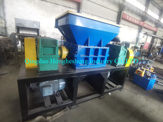 Scrap Recycling Double Shaft Shredder Machine For Waste Wood Tires Bicycle