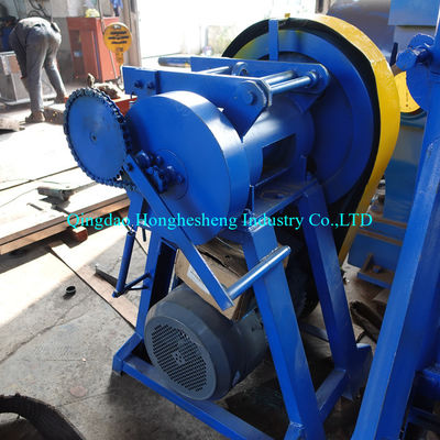Scrap Tire Blocks Cutter / Cutting Machine For Waste Tyre