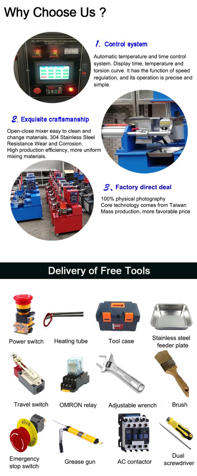 0.1L 0.2L 0.3L Lab Easy To Clean Air Compressor Small Rubber kneader