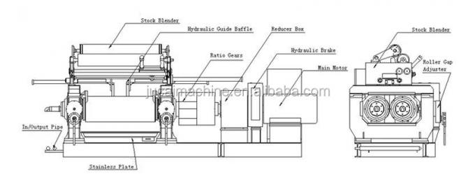 Bearing Bush Rubber Mixing Mill With 6 Inch 18 Inch 22 Inch Roller 0